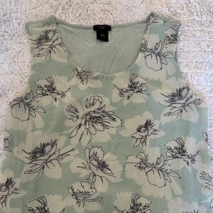 Ann Taylor Factory Mint Floral Camisole